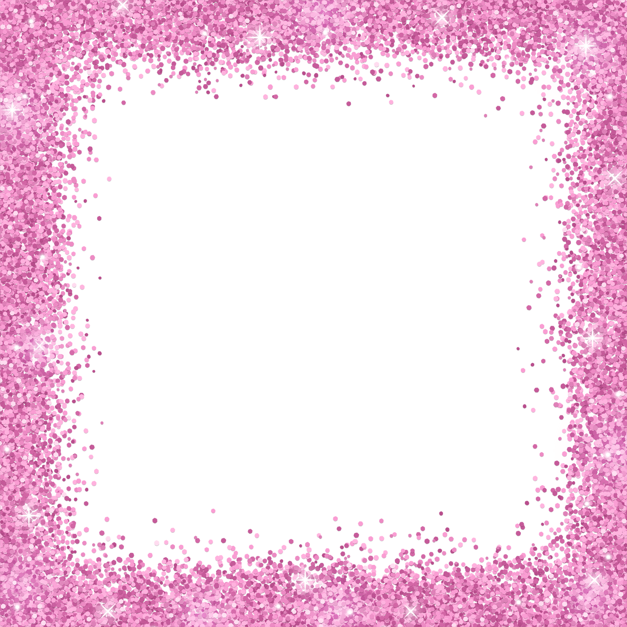 Pink Glitter Border Frame